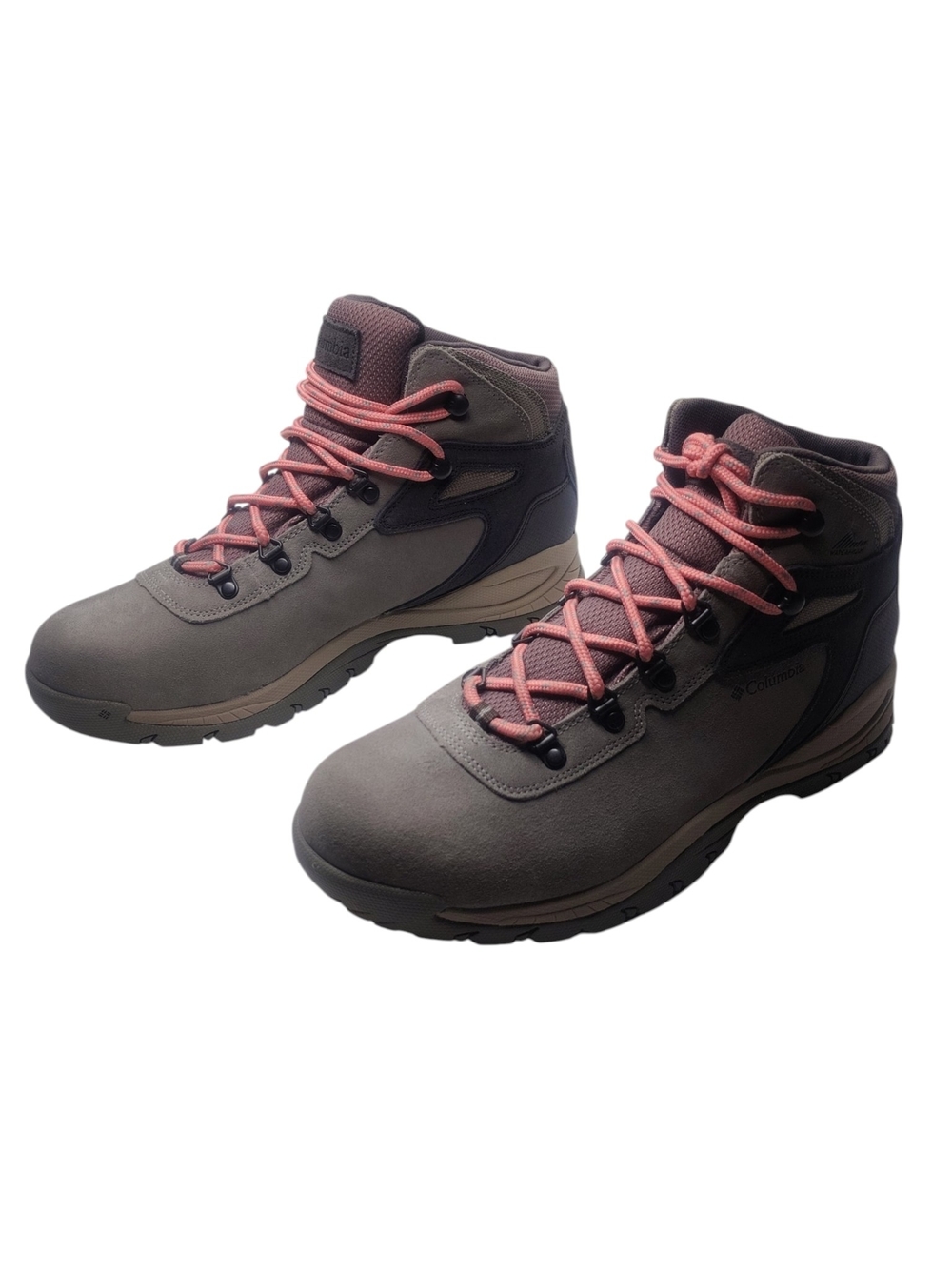 Columbia Women’s Hiking Boots Gray Pink Mid Hiking Shoes Size 12